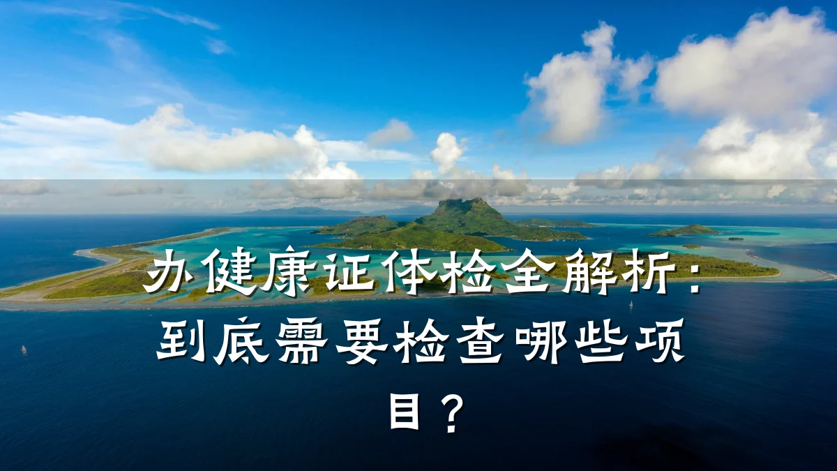 办健康证体检全解析:到底需要检查哪些项目?