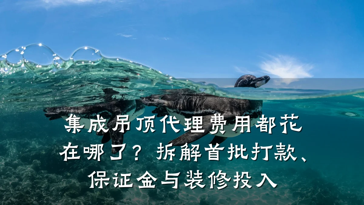 集成吊顶代理费用都花在哪了？拆解首批打款、保证金与装修投入